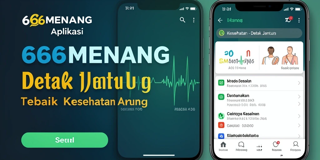 Antarmuka aplikasi 666MENANG menampilkan grafik detak jantung yang jelas.