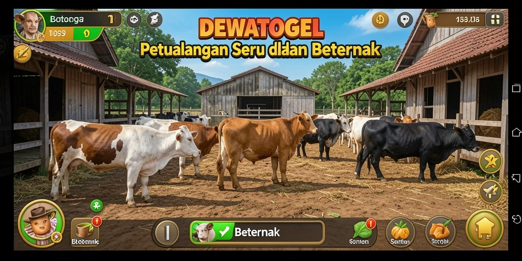Antarmuka DEWATOGEL dengan fitur beternak yang mudah digunakan.